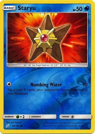 Team Up Staryu #28/181 reverse holo